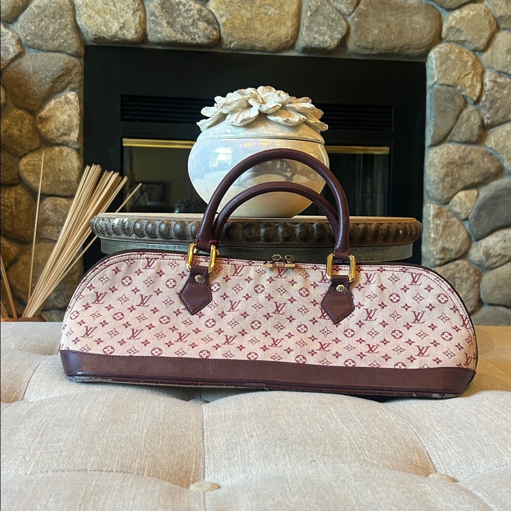 Non Signe Alma Long Canvas Leather Satchel Handbag
